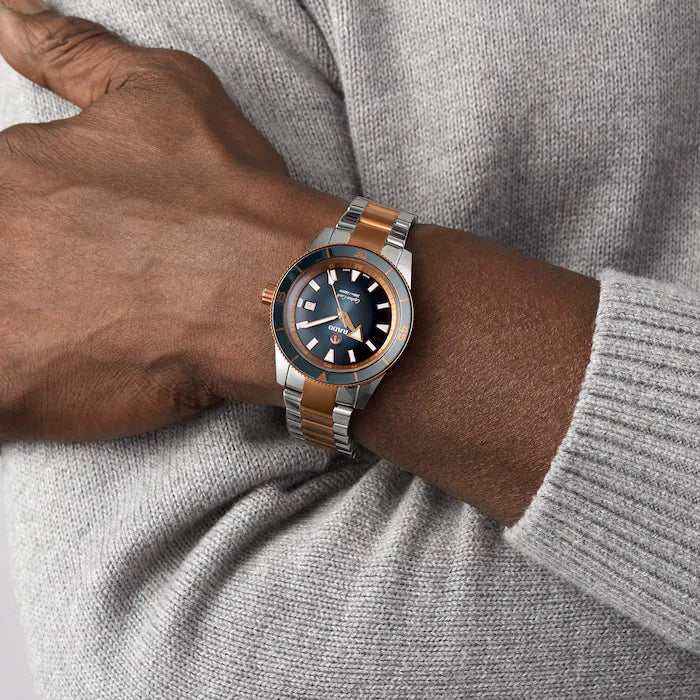 Captain Cook Automatic Blue Two-tone Rose | Rado | Luby 