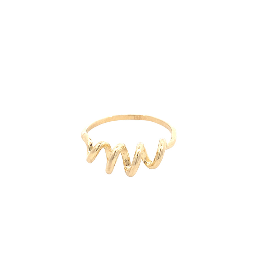 14K Gold Swirl Ring