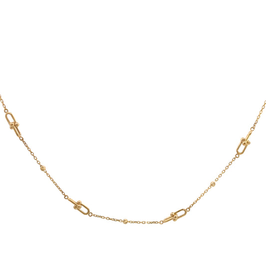 14K Gold Double Link Necklace | Luby Gold Collection | Luby 