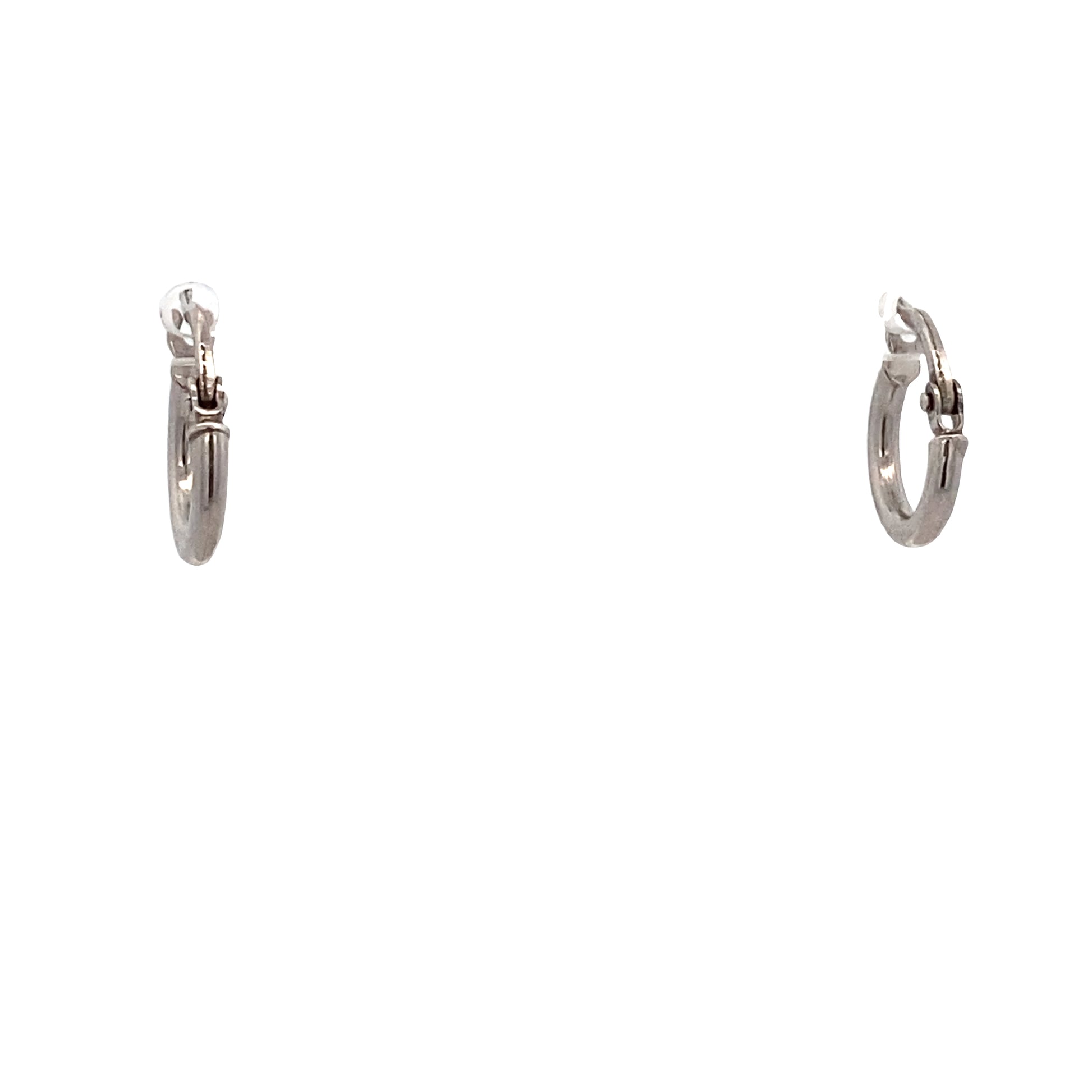 14K White Gold Mini Hoops Earrings | Luby Gold Collection | Luby 