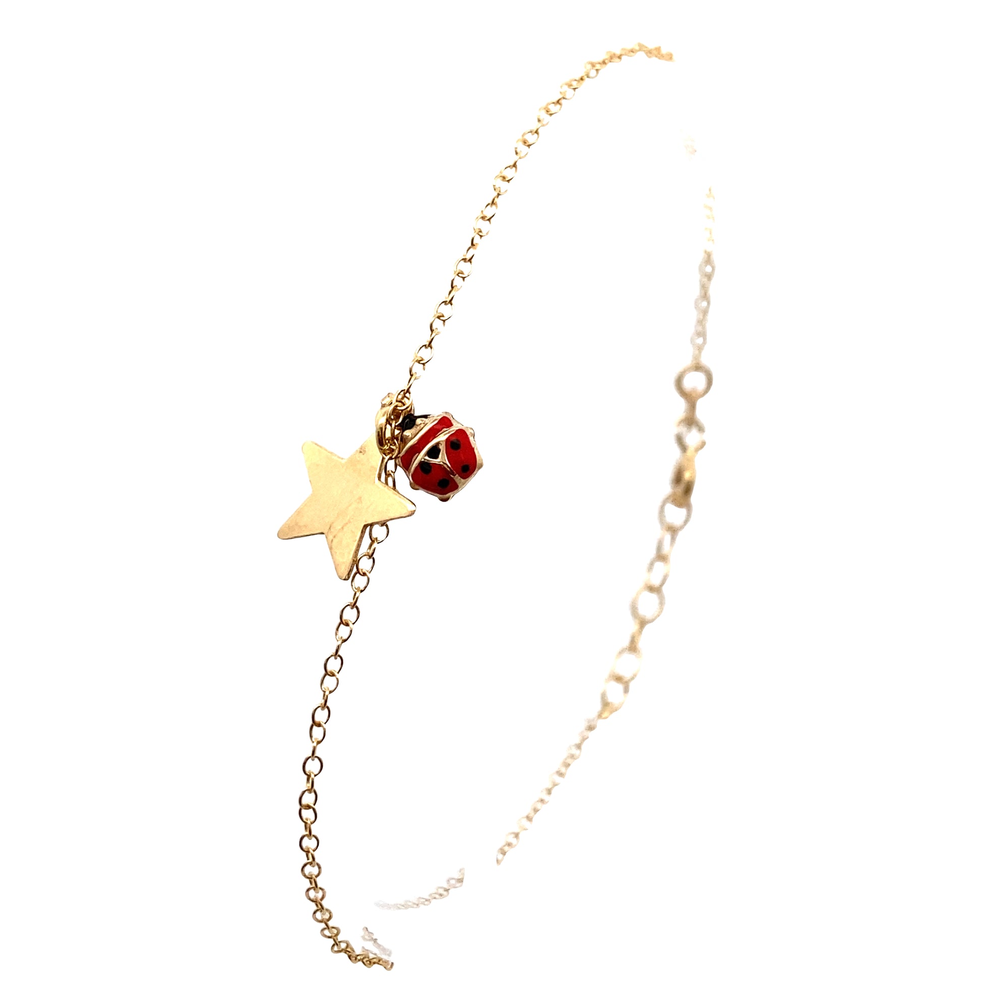 14K Gold Lady Bug Bracelet | Luby Gold Collection | Luby 