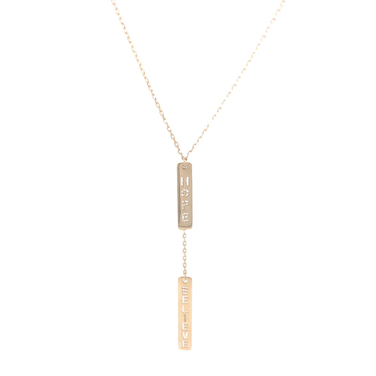 14K Gold Hope and Believe Necklace | Luby Gold Collection | Luby 