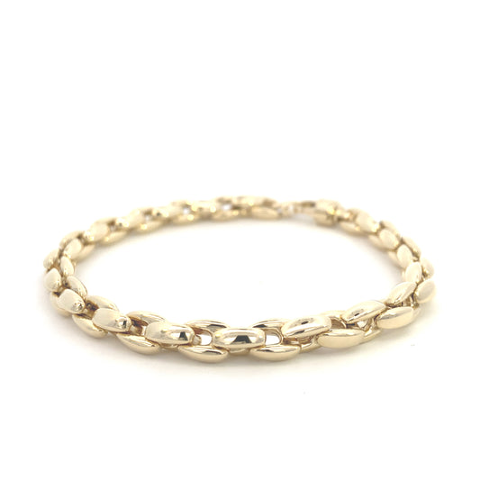14K Gold Oval Bold Link Bracelet | Luby Gold Collection | Luby 