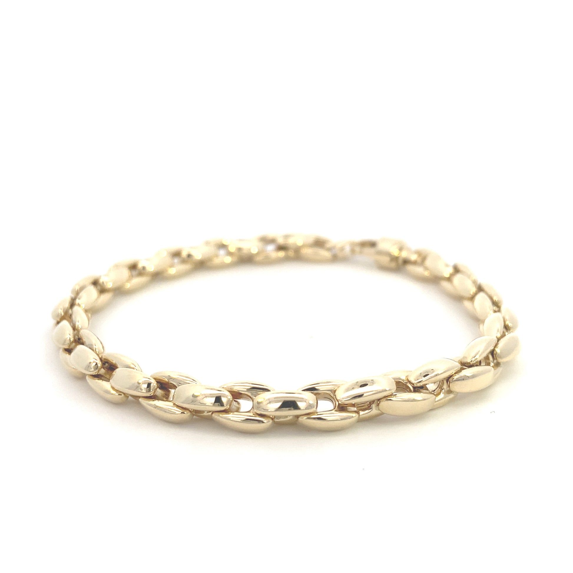 14K Gold Oval Bold Link Bracelet | Luby Gold Collection | Luby 