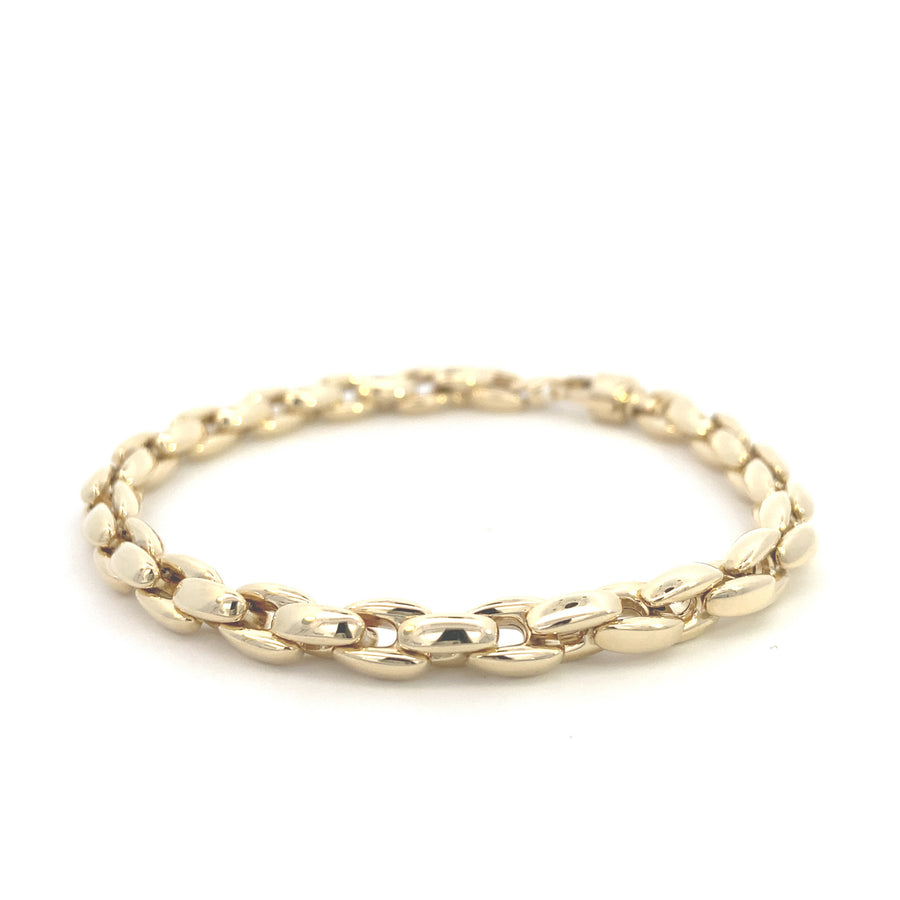 14K Gold Oval Bold Link Bracelet