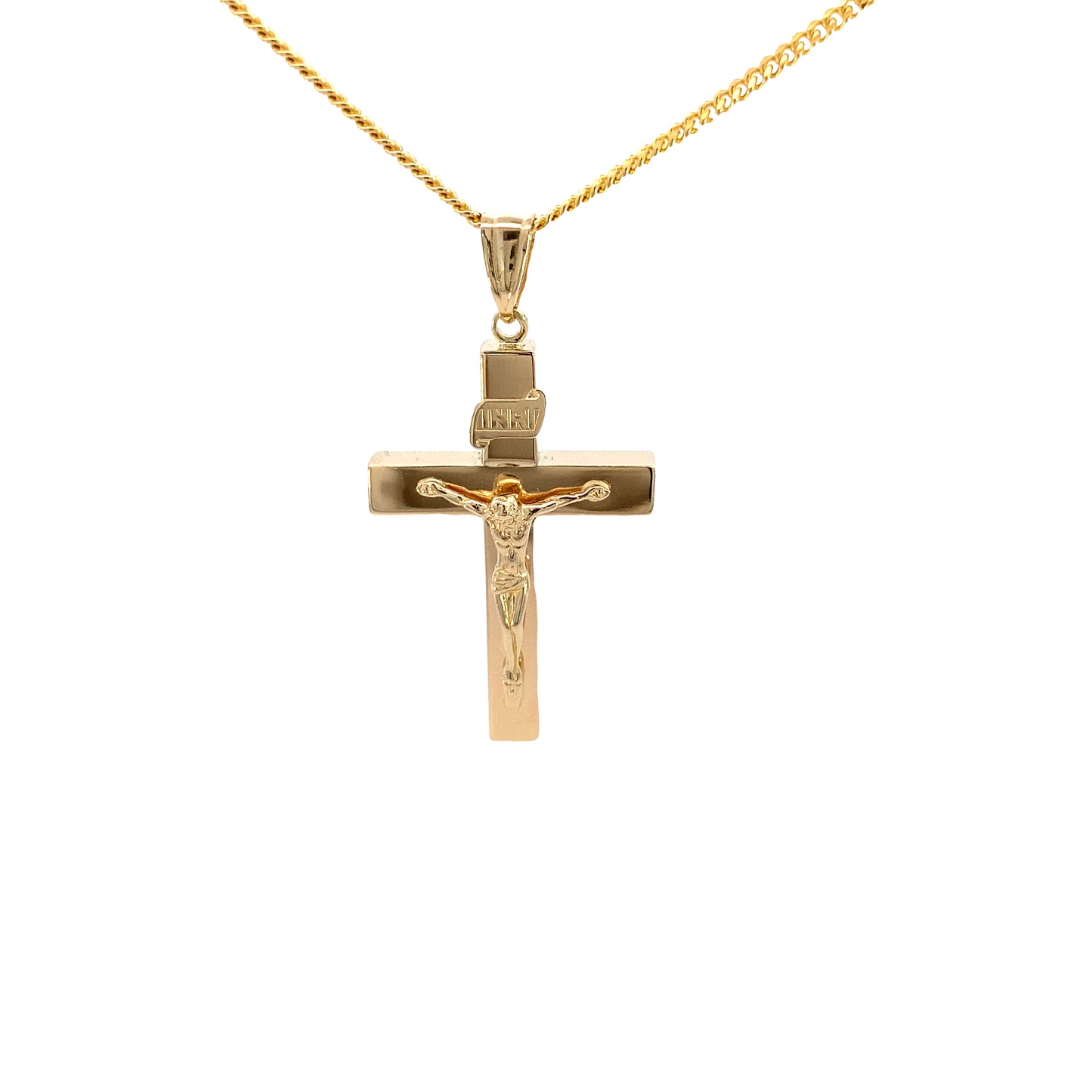 14K Gold Cross Pendant with Image | Luby Gold Collection | Luby 