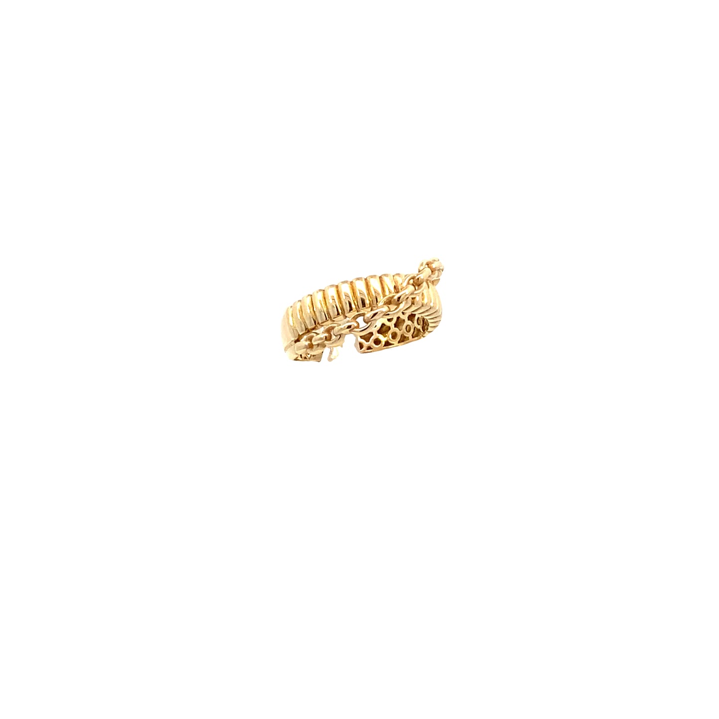 14K Gold Rolo Rope Link On Top Ring | Luby Gold Collection | Luby 