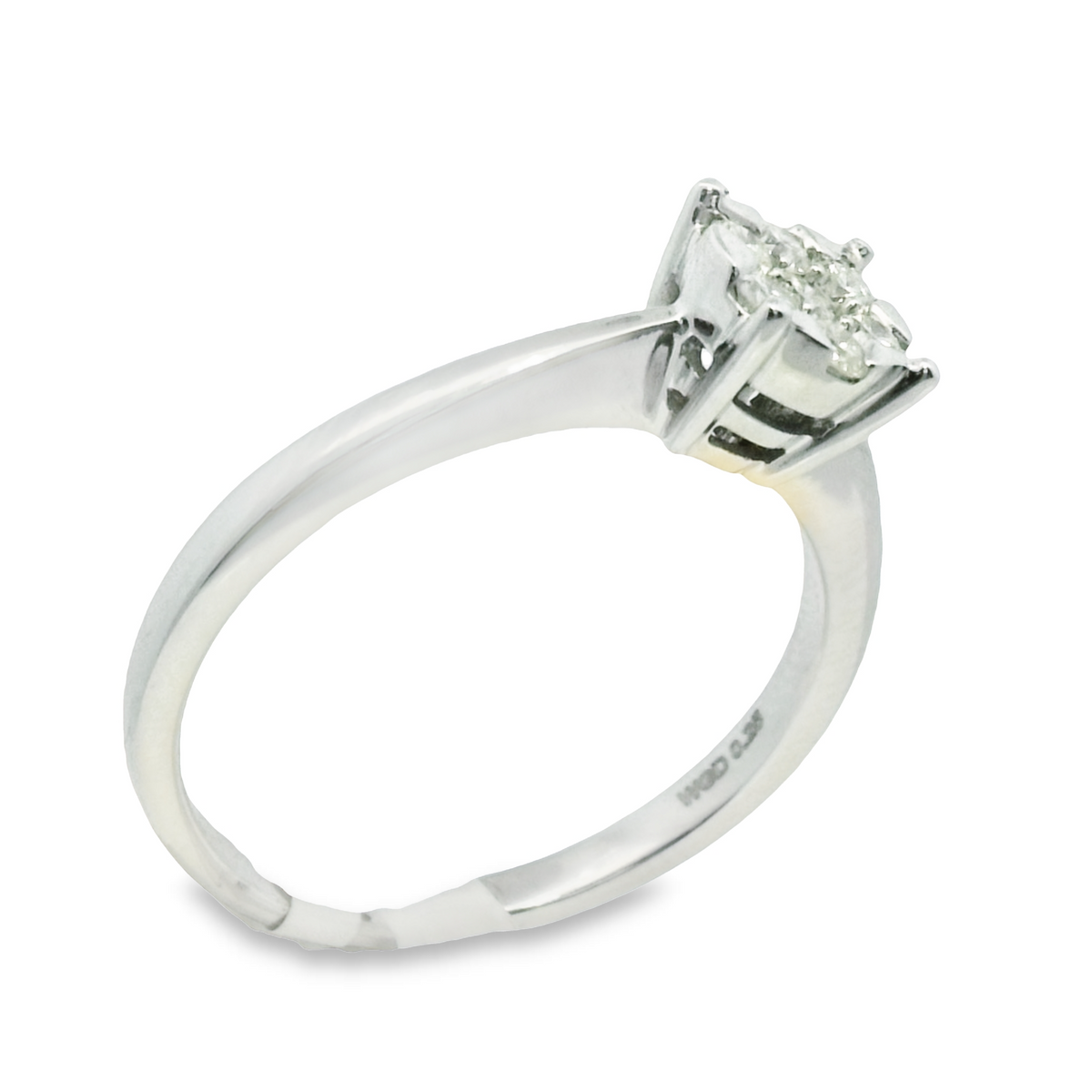 14K White Gold Engagement Diamond Ring 0.25ct | Luby Diamond Collection | Luby 