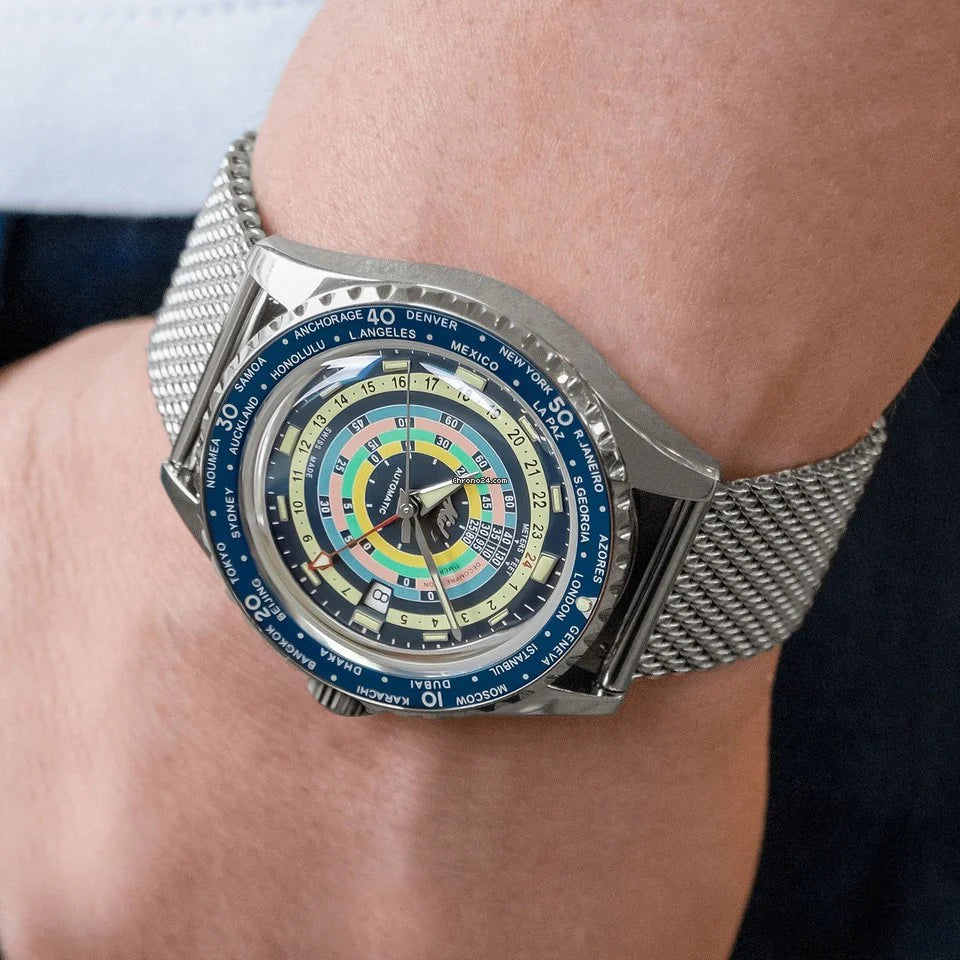 Ocean Star Decompression Wordltimer Blue | Mido | Luby 