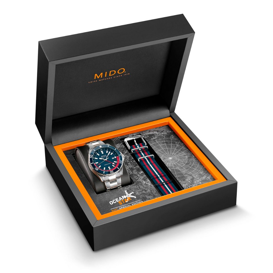 Special Edition OCEAN STAR GMT (1 EXTRA STRAP) | Mido | Luby 