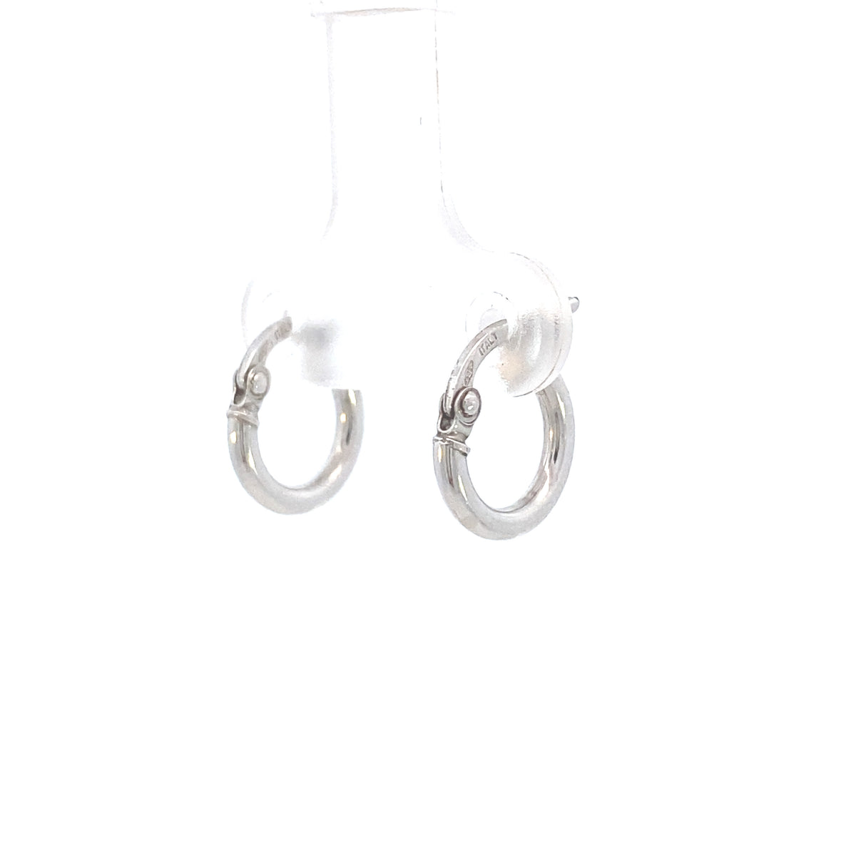 14K White Gold Small Hoops | Luby Gold Collection | Luby 