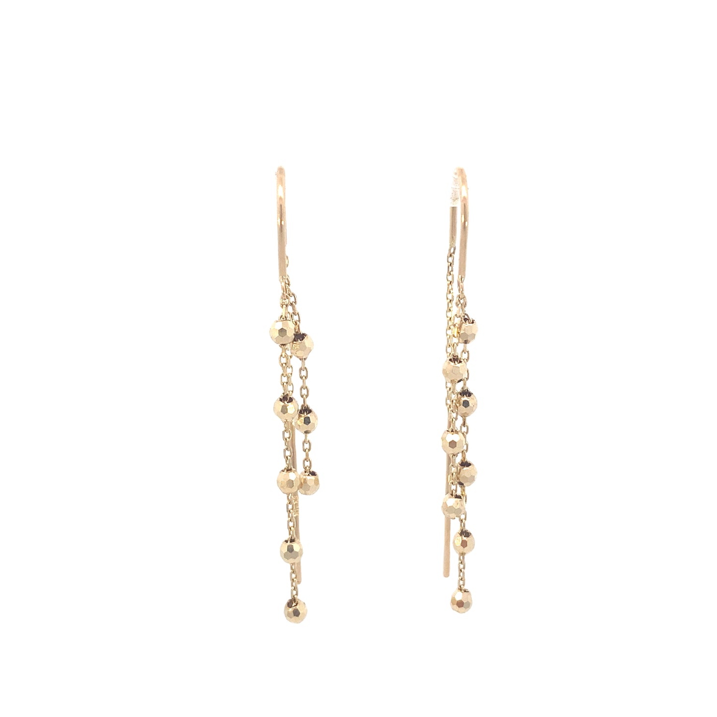 14K Gold Long Dots Earrings | Luby Gold Collection | Luby 