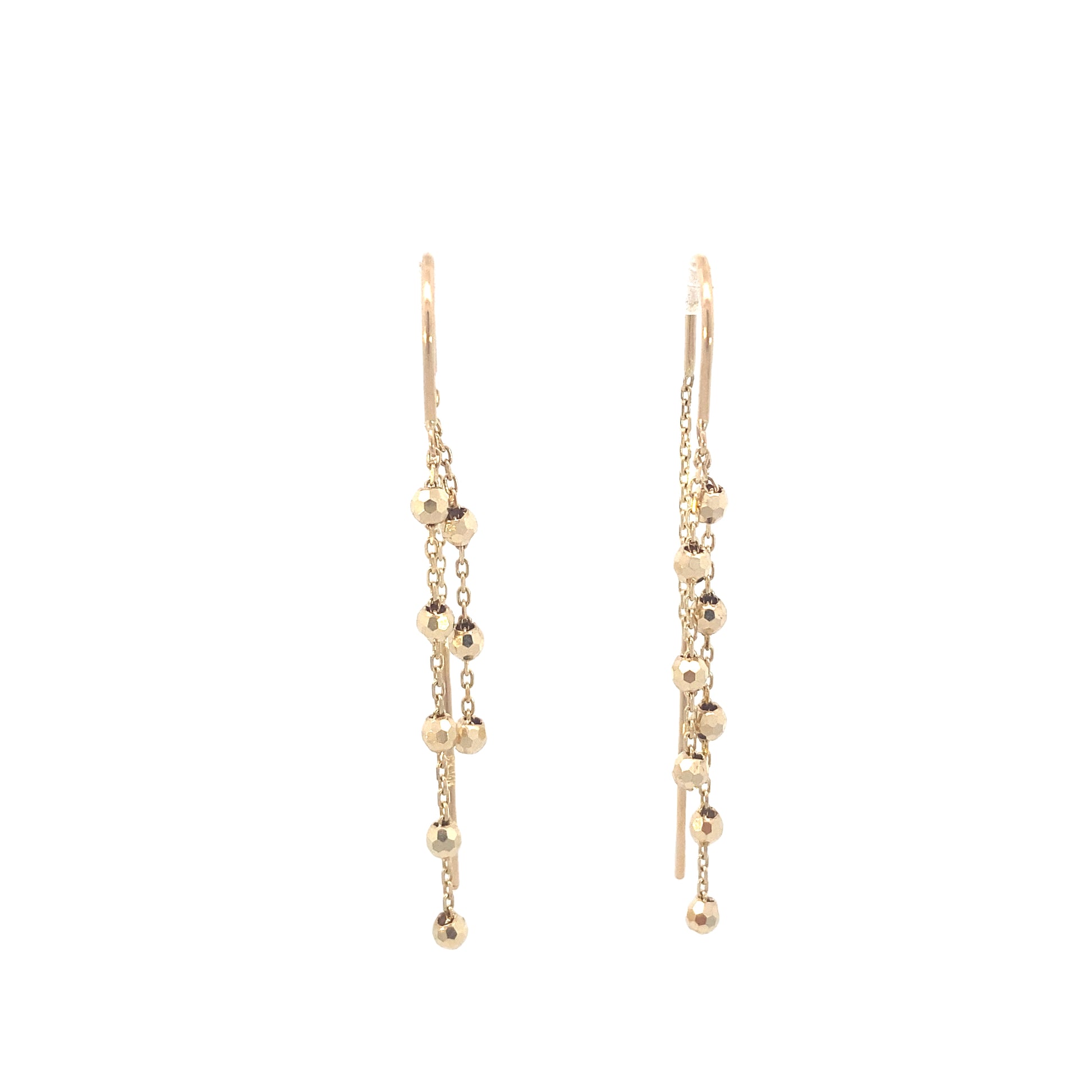 14K Gold Long Dots Earrings | Luby Gold Collection | Luby 