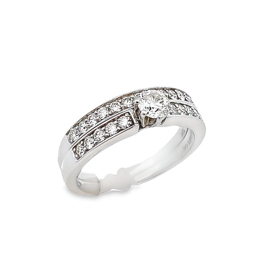 18k White Gold 0.75cts Cupid Cut Diamonds Wedding Ring Set | Luby Diamond Collection | Luby 