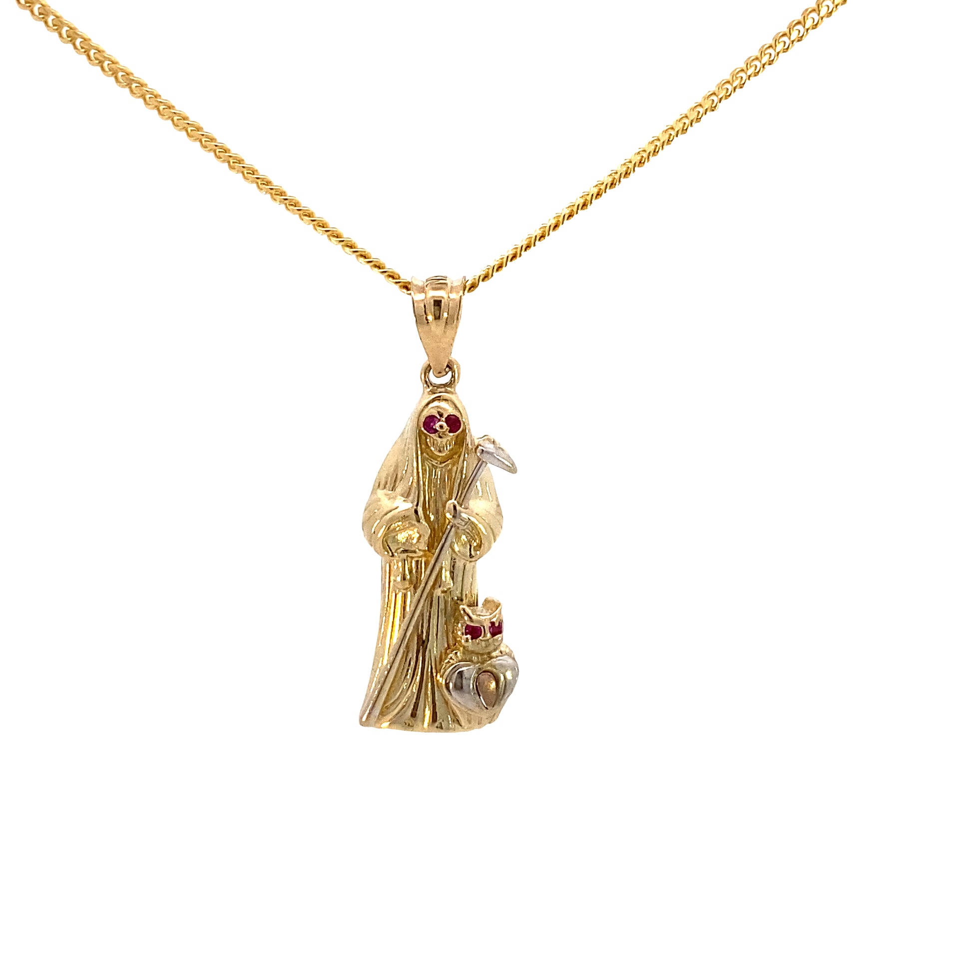 14k Gold Dead Pendant 3/c with Owl | Luby Gold Collection | Luby 