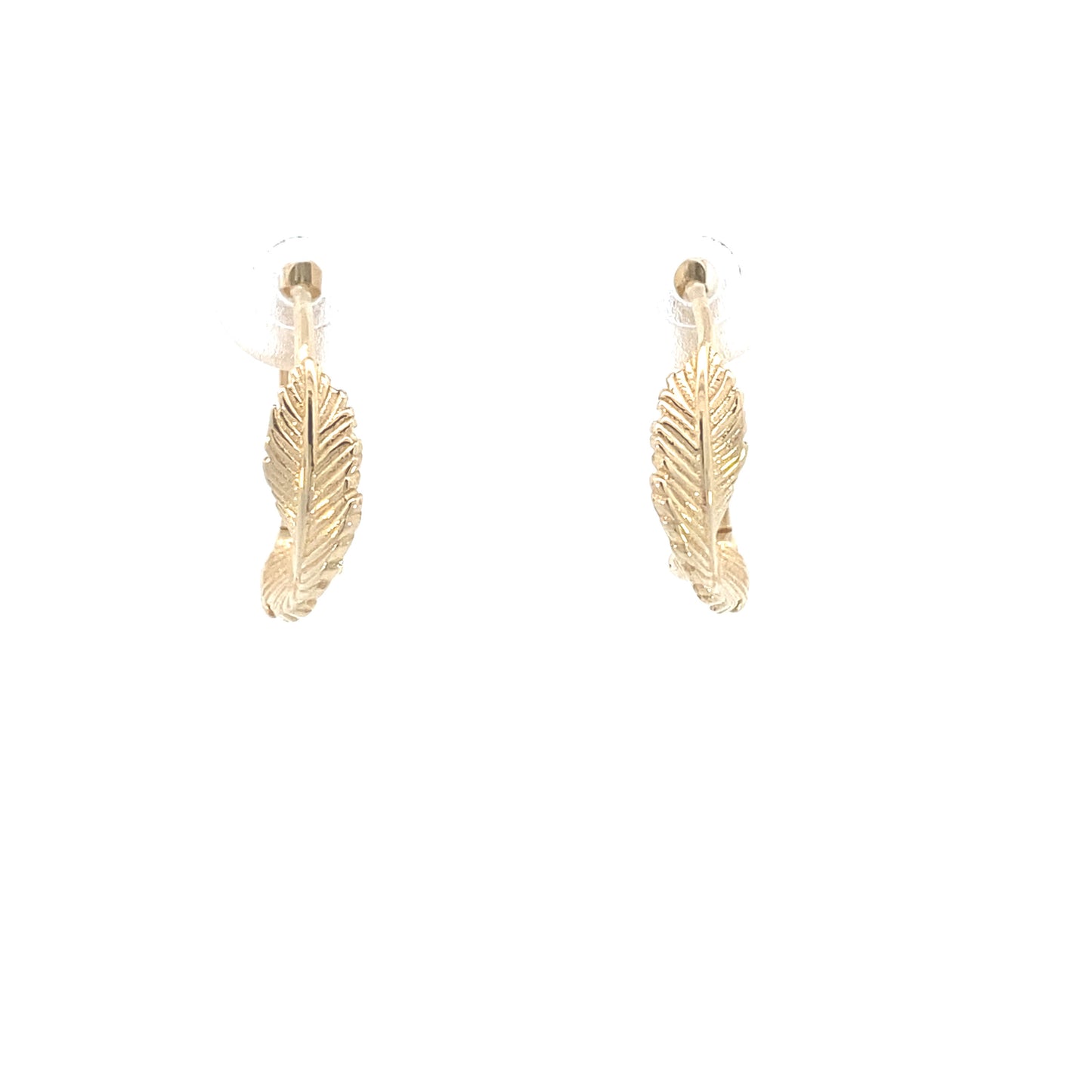 14K Gold Feather Hoops | Luby Gold Collection | Luby 
