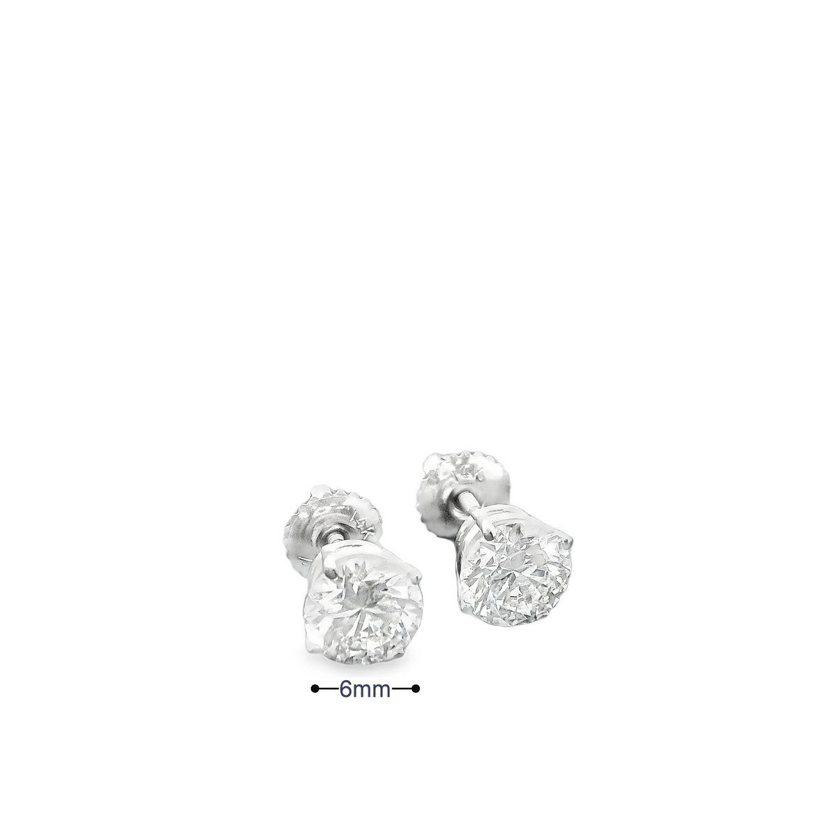 Smiling Rocks 14K Gold Diamonds Studs 2D 2.15CT/2 | Smiling Rocks | Luby 