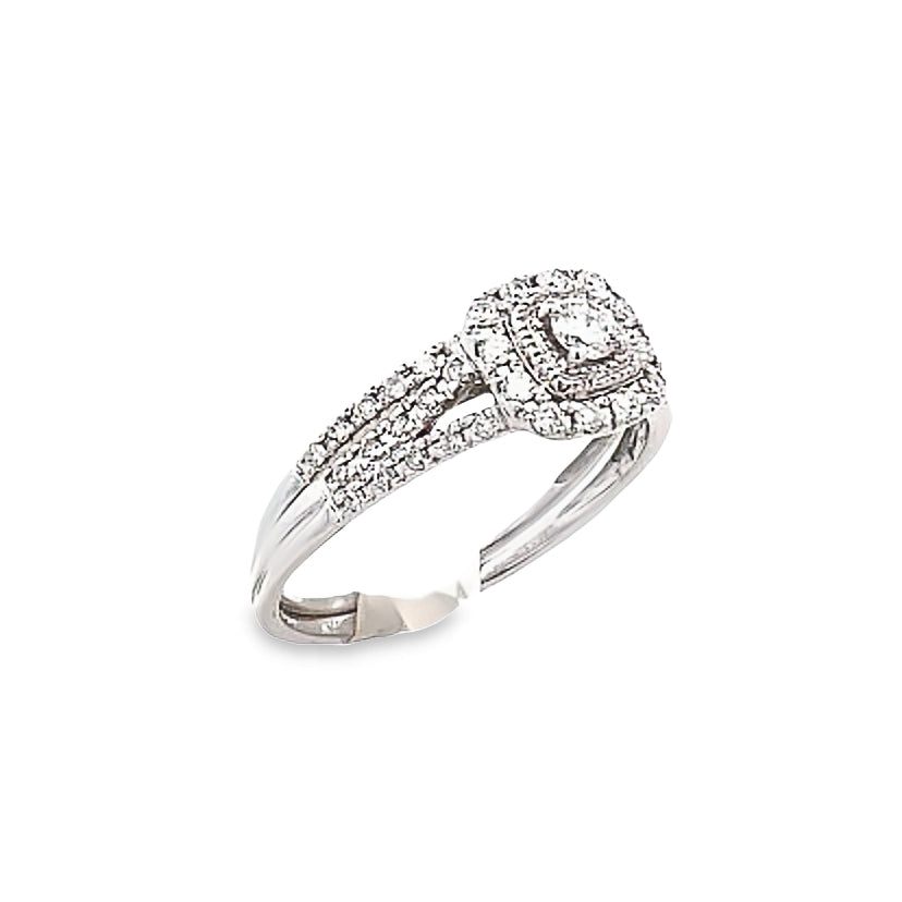14K White Gold Diamond Bridal Ring 0.33ct | Luby Diamond Collection | Luby 