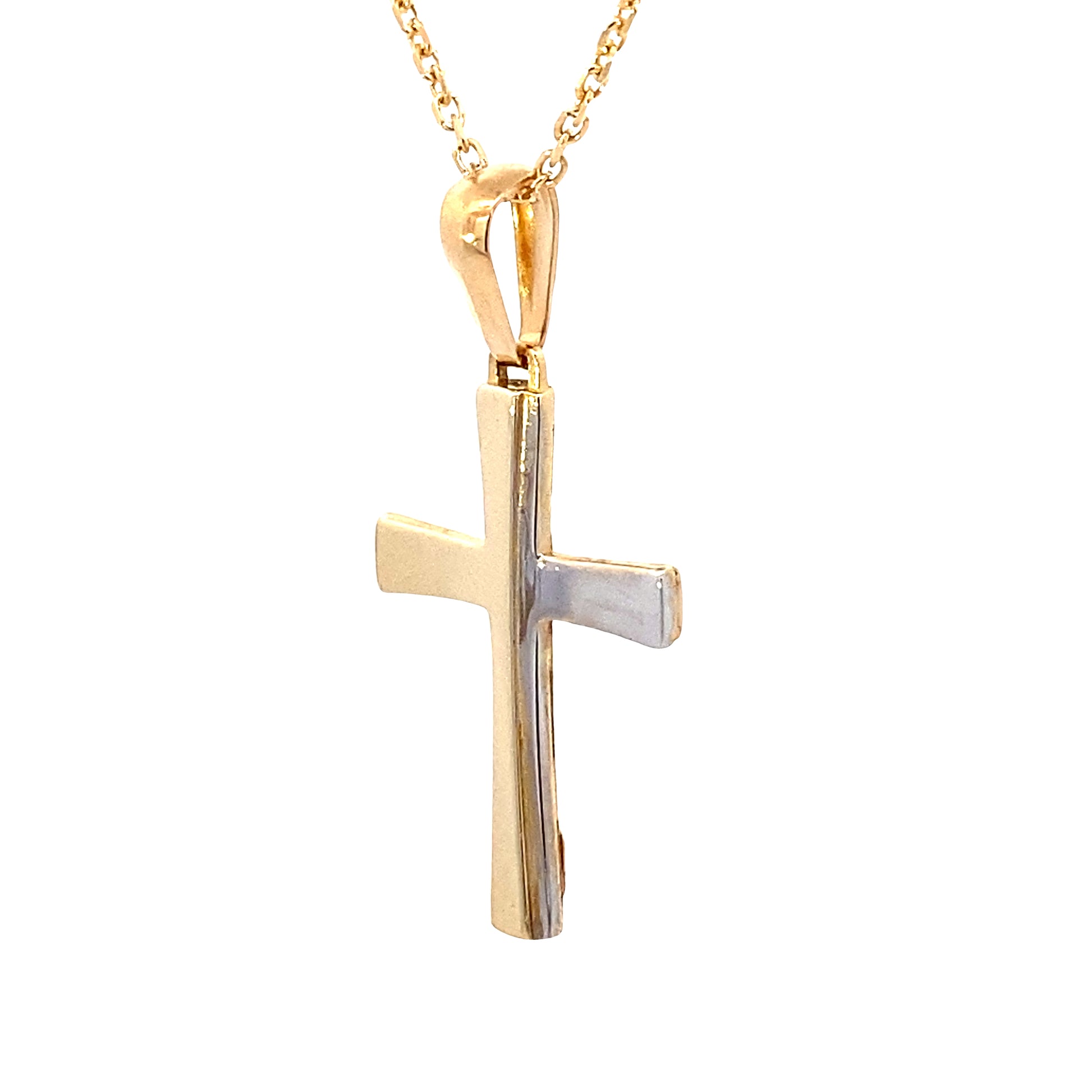 14K Gold 2T Cross Pendant | Luby Gold Collection | Luby 