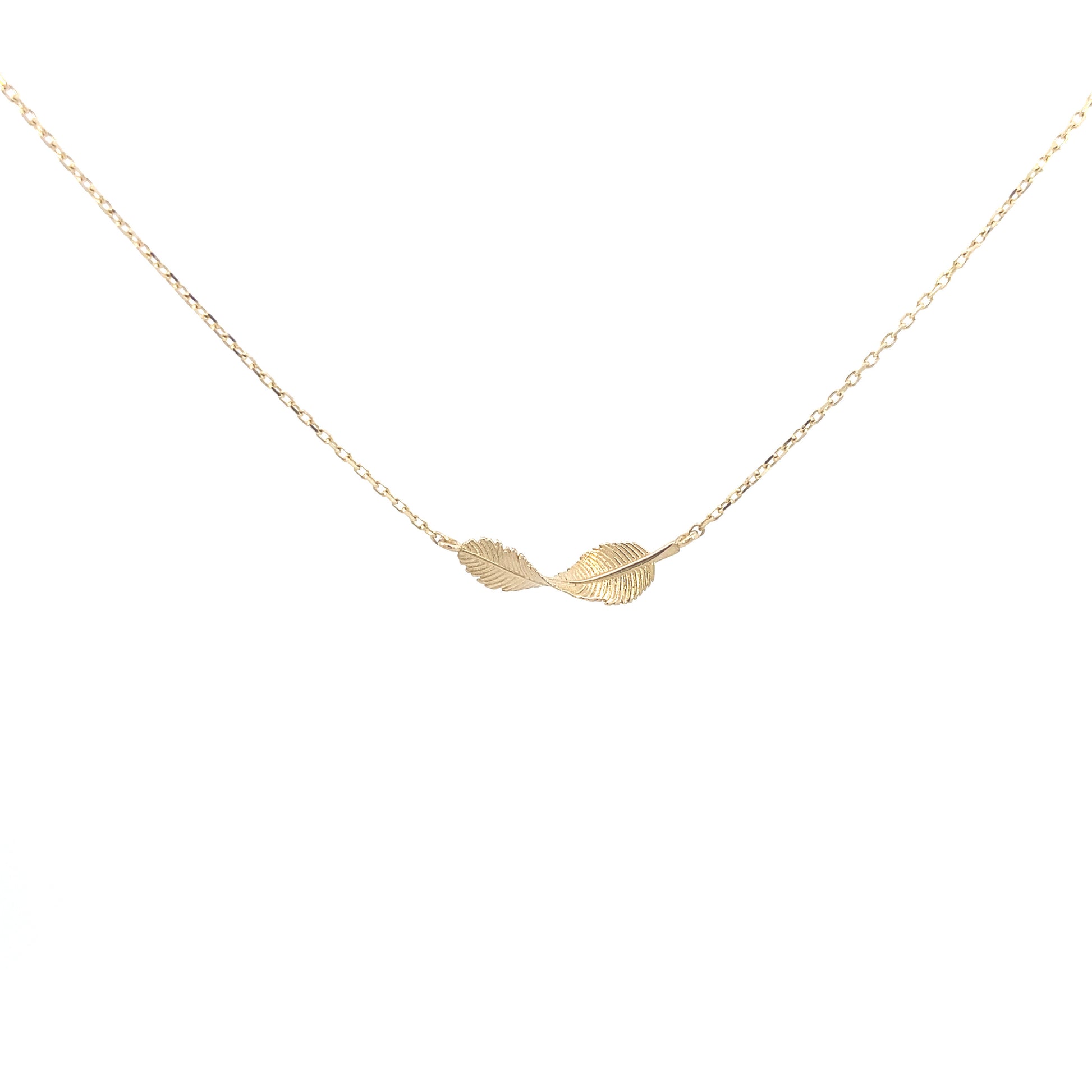 14K Gold Feather Necklace | Luby Gold Collection | Luby 