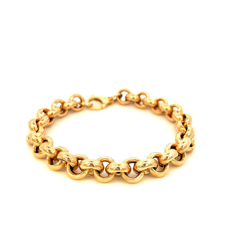 14K Gold Puff Rolo Bracelet | Luby Gold Collection | Luby 