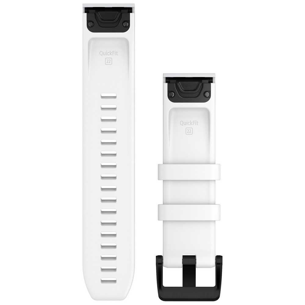 Quickfit 22 watch Band White with Black S/S Hardware | Garmin | Luby 