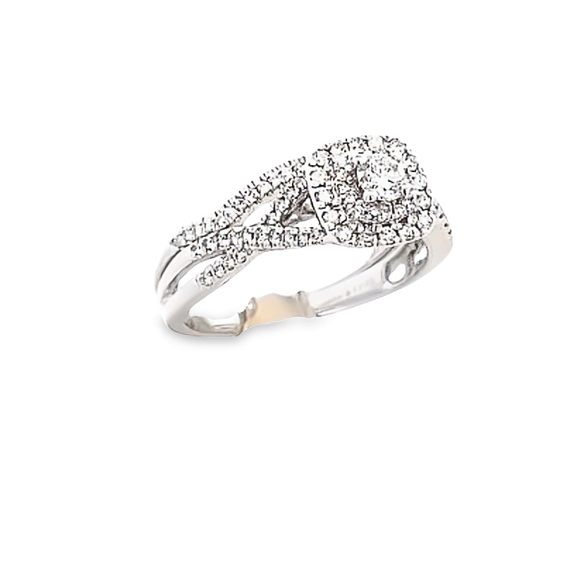 14K White Gold Diamond Bridal Ring 0.50ct | Luby Diamond Collection | Luby 