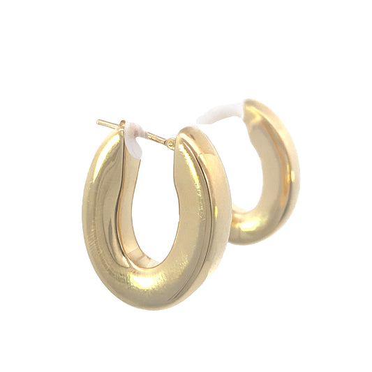 14K Gold Bold U Shaped Earrings | Luby Gold Collection | Luby 