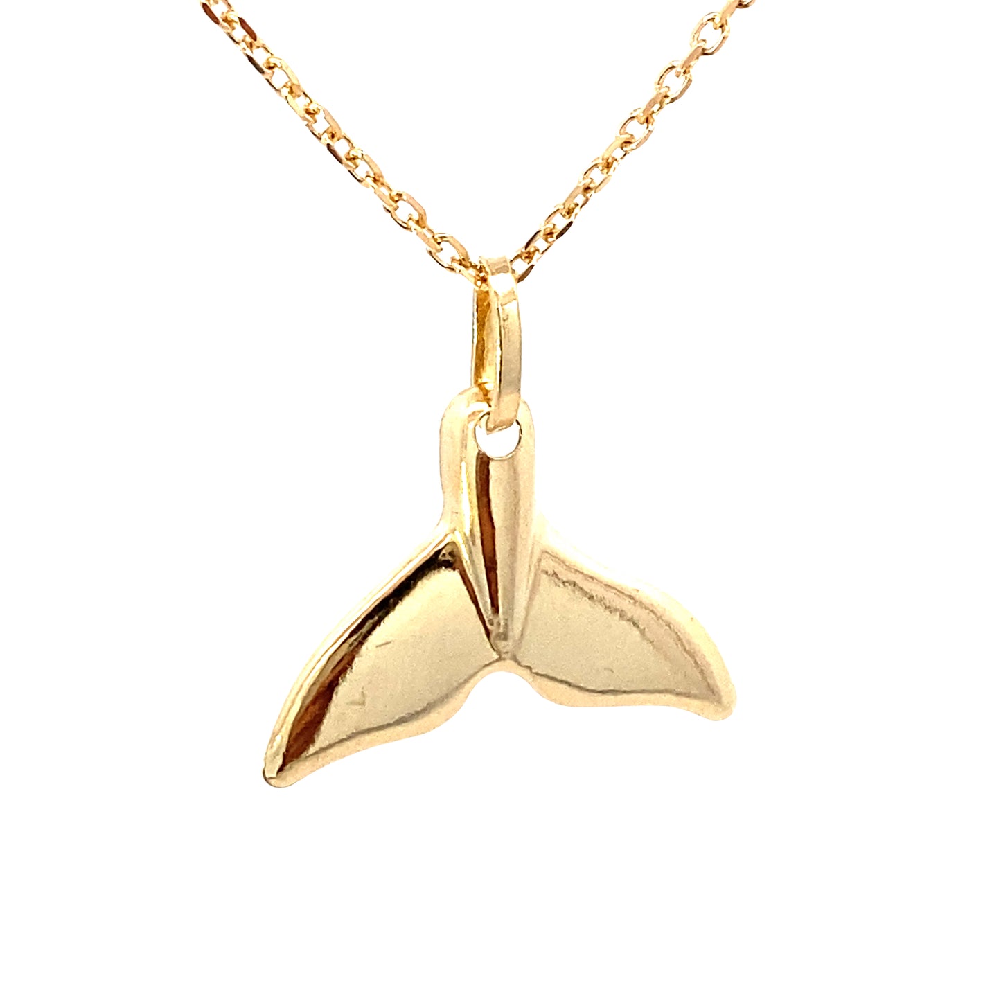 14K Gold Whale Tail Pendant | Luby Gold Collection | Luby 