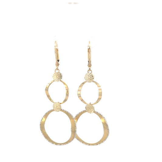 14K GOLD Double Circle Earrings | Luby Gold Collection | Luby 