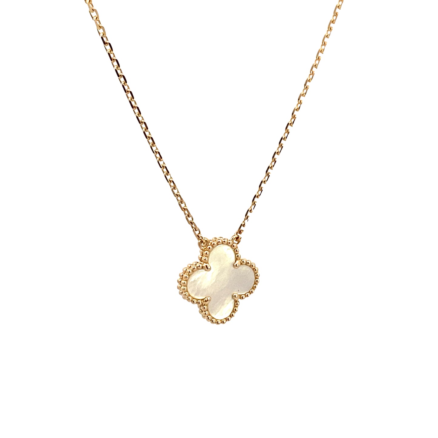 18K Gold Flower Dots with Mother Pearl Necklace | Luby Gold Collection | Luby 