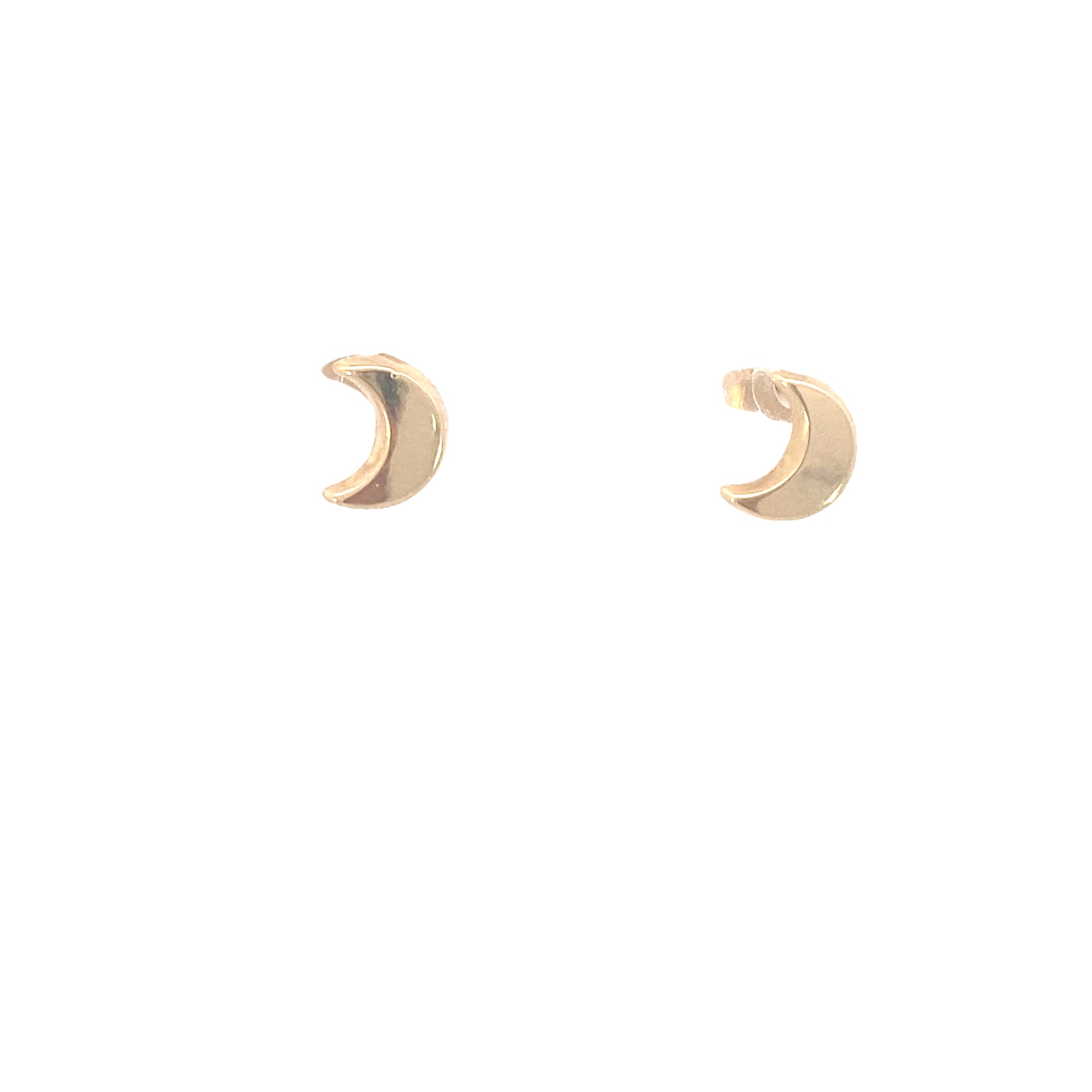 14K Gold Half Moon Stud Earrings | Luby Gold Collection | Luby 