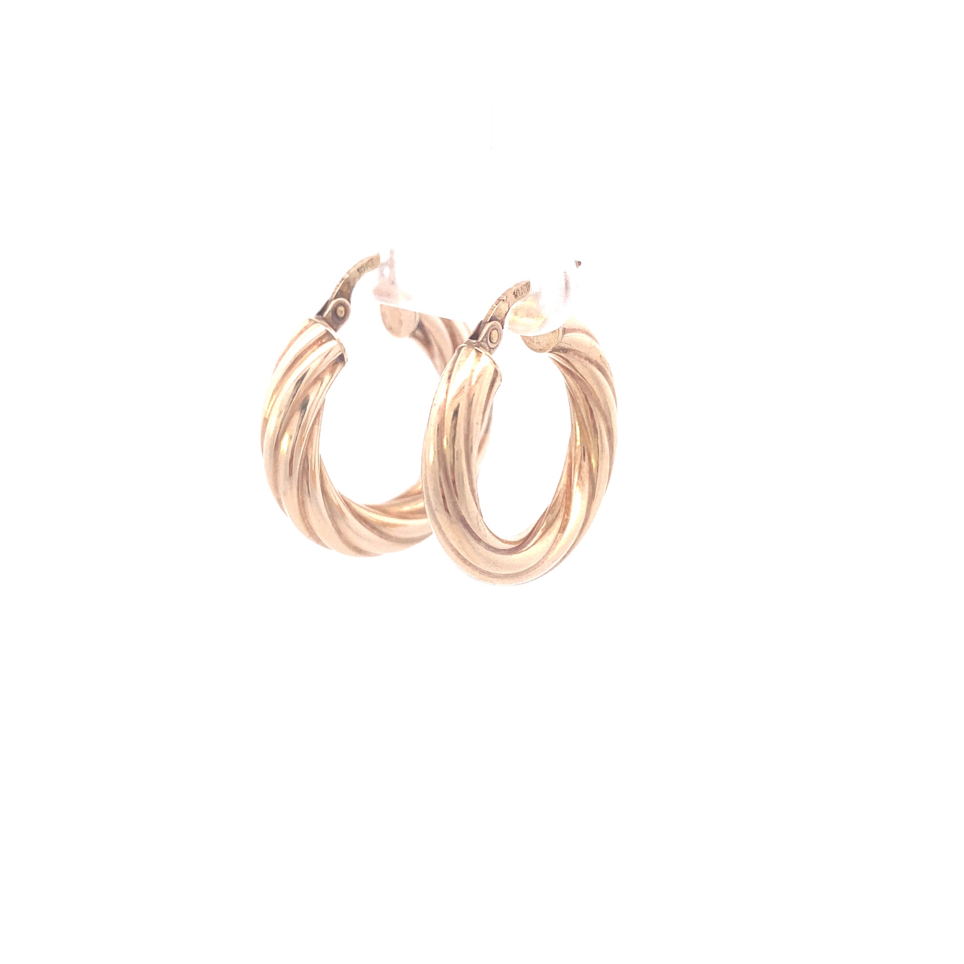 10K ROPE STYLE HOOPS | Luby Gold Collection | Luby 