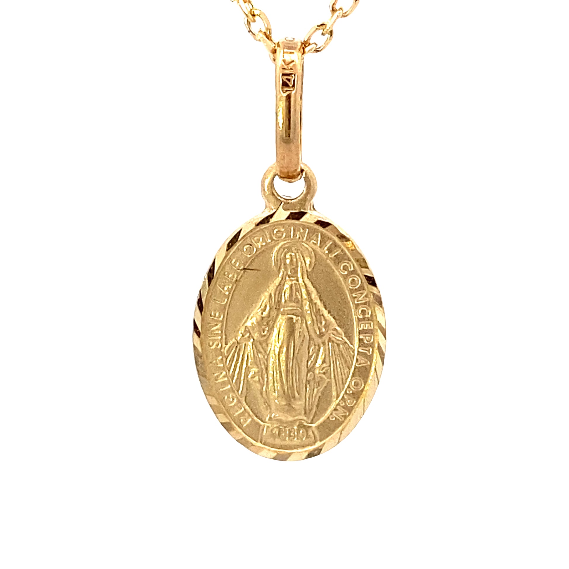 14K Gold La Milagrosa Pendant | Luby Gold Collection | Luby 