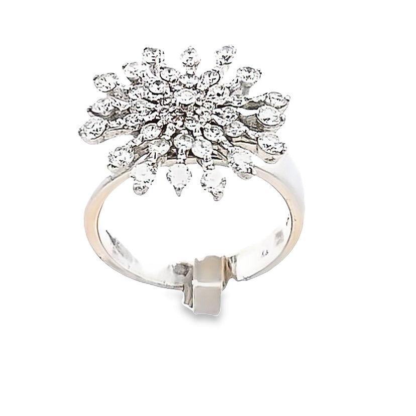 14k Diamond Snowflake White Gold Engagement Ring | Luby Diamond Collection | Luby 