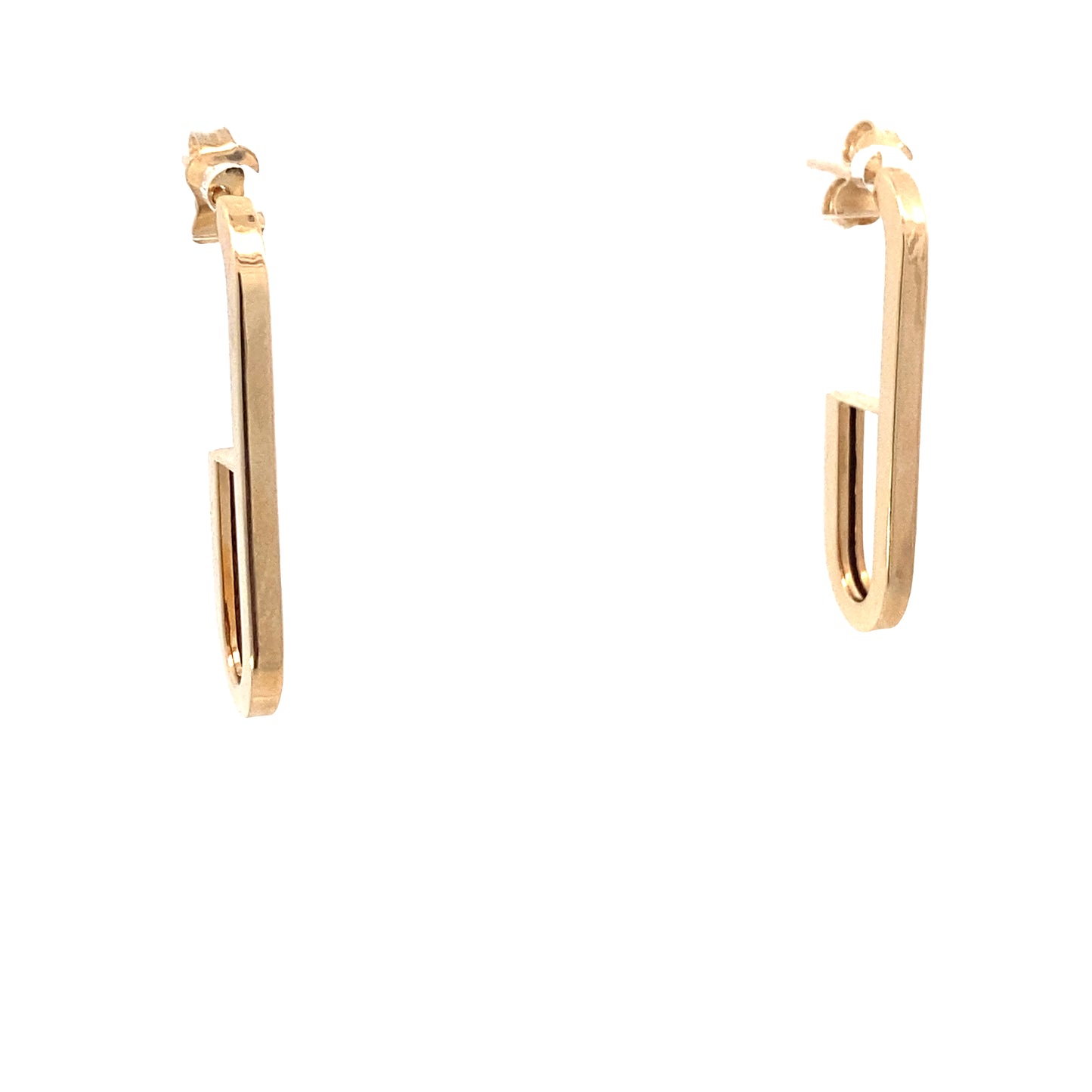 14K Gold Paper Clip Earrings | Luby Gold Collection | Luby 