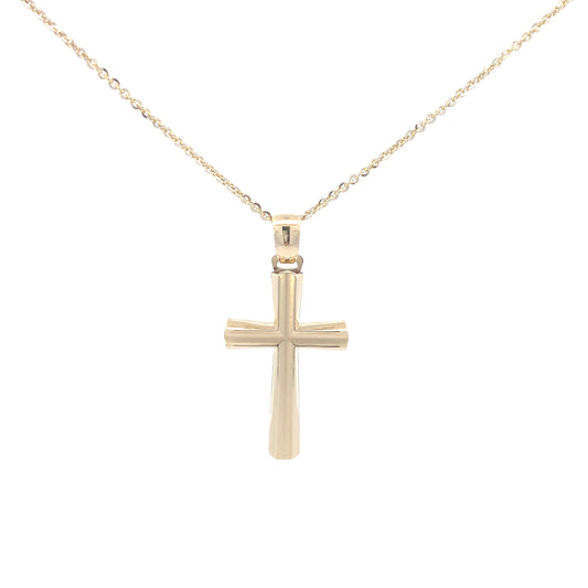 14K Gold Matte Cross Pendant | Luby Gold Collection | Luby 