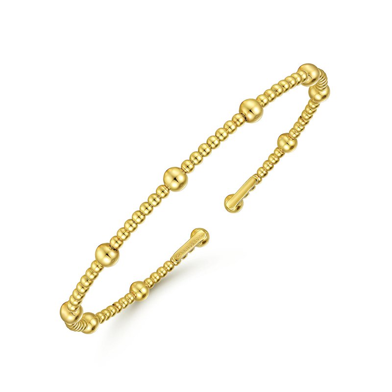 14K Yellow Gold Bujukan Split Bangle | Gabriel & Co. | Luby 