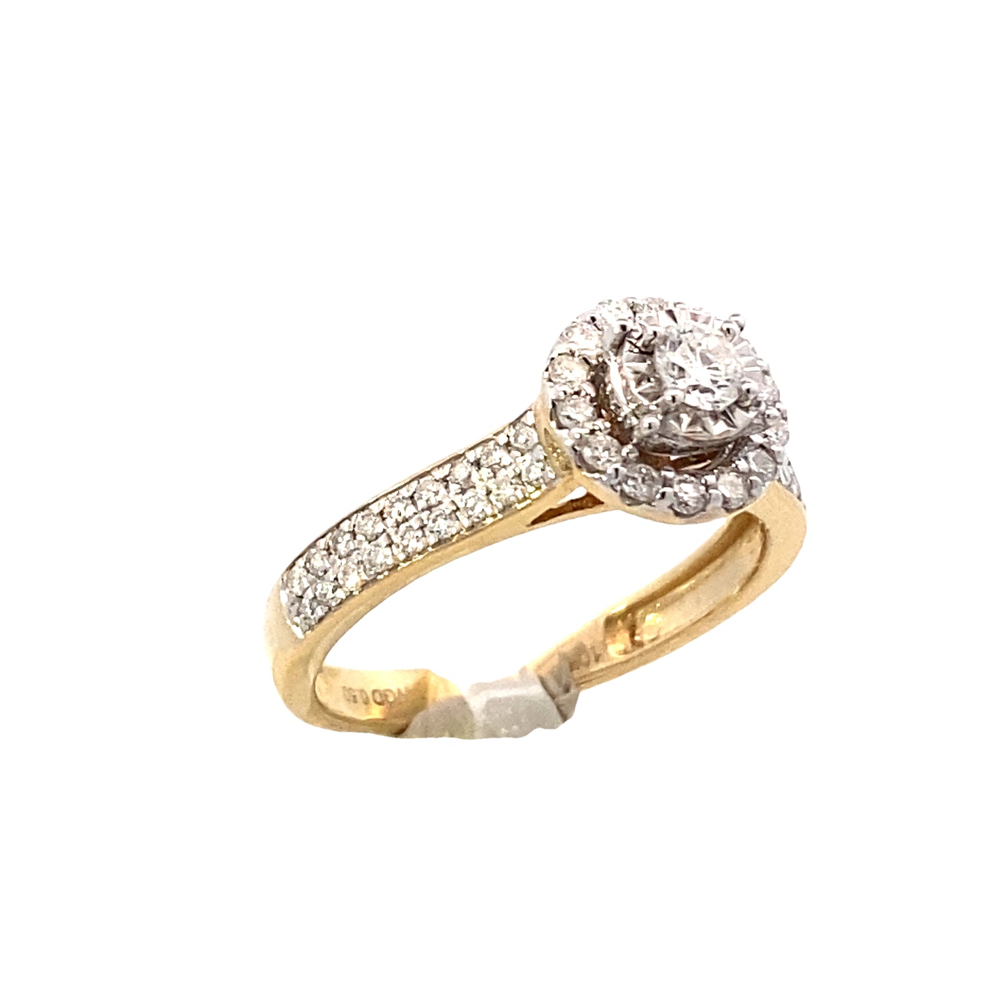 10K Gold Diamond Bridal Ring 0.50ct