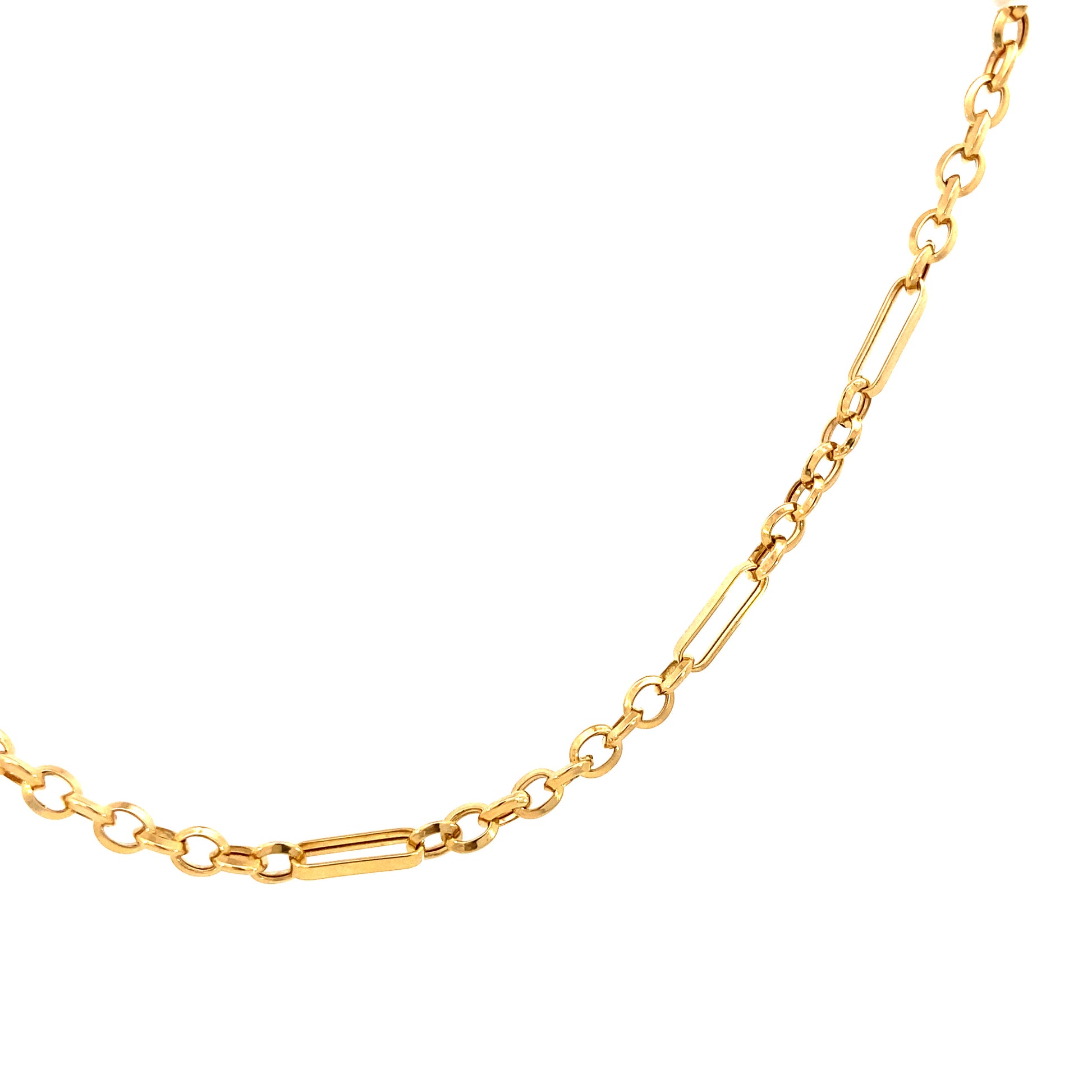 14K Gold Rolo and Long Link Necklace | Luby Gold Collection | Luby 