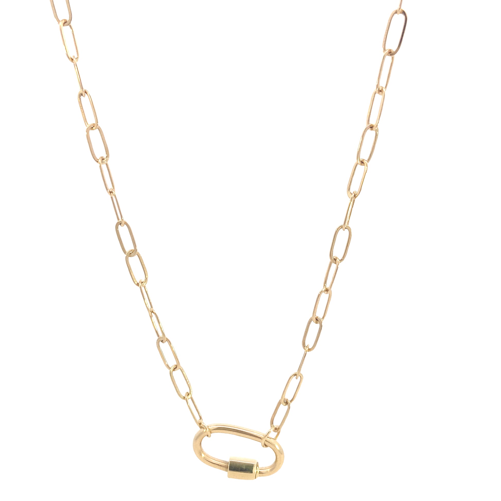 14K Gold Paper Clip Link Necklace | Luby Gold Collection | Luby 