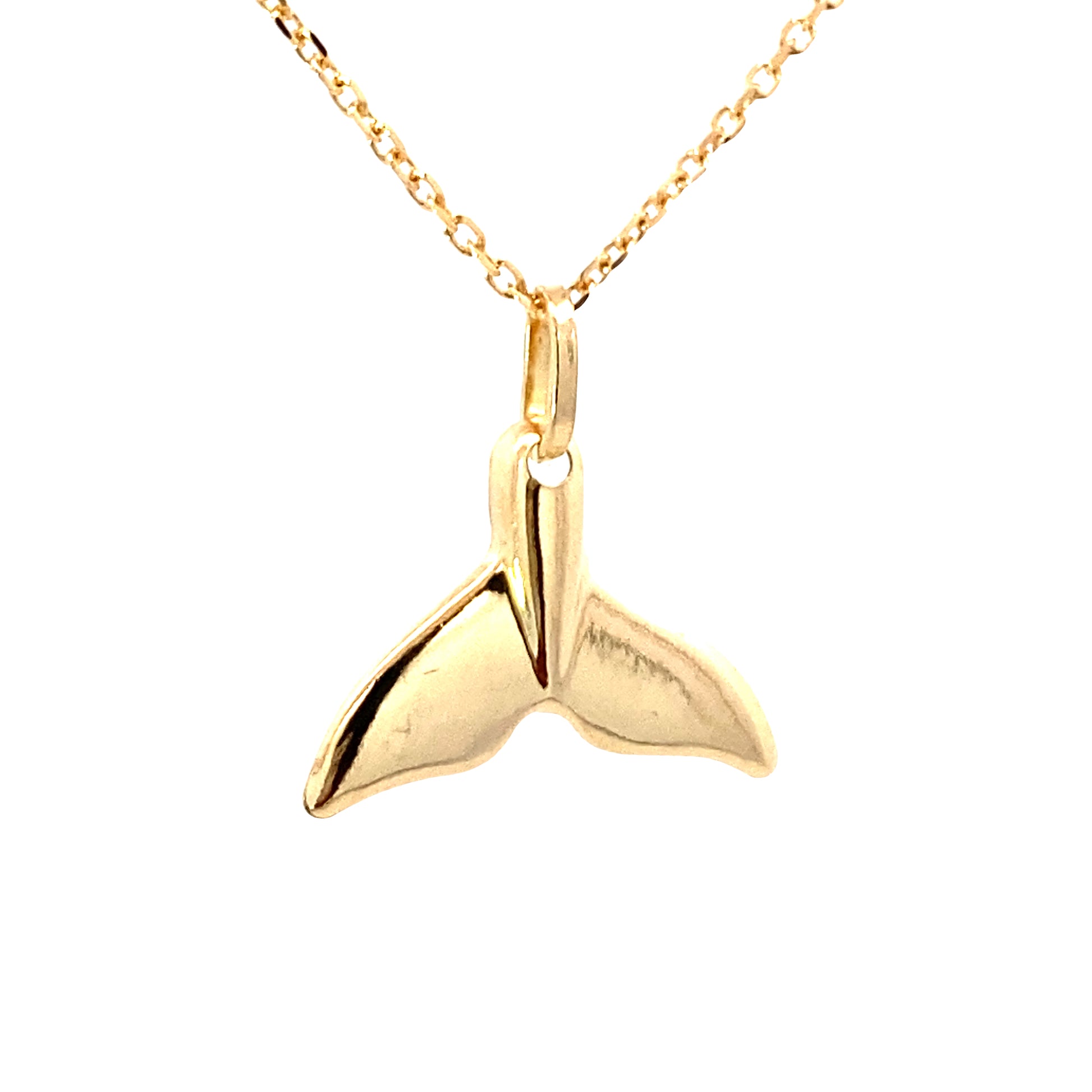 14K Gold Whale Tail Pendant | Luby Gold Collection | Luby 