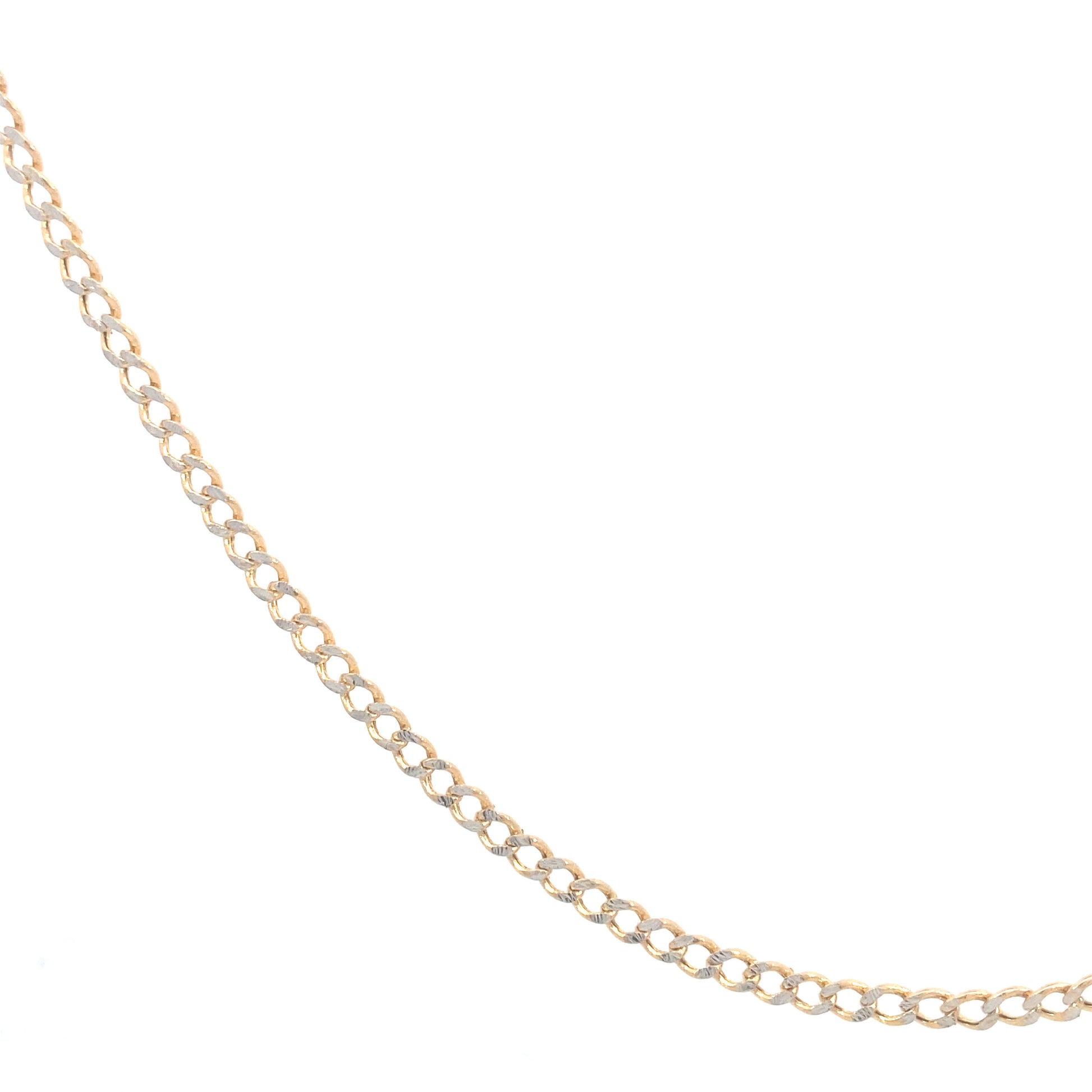 14K Gold Flat Cuban Link Double Color Chain | Luby Gold Collection | Luby 