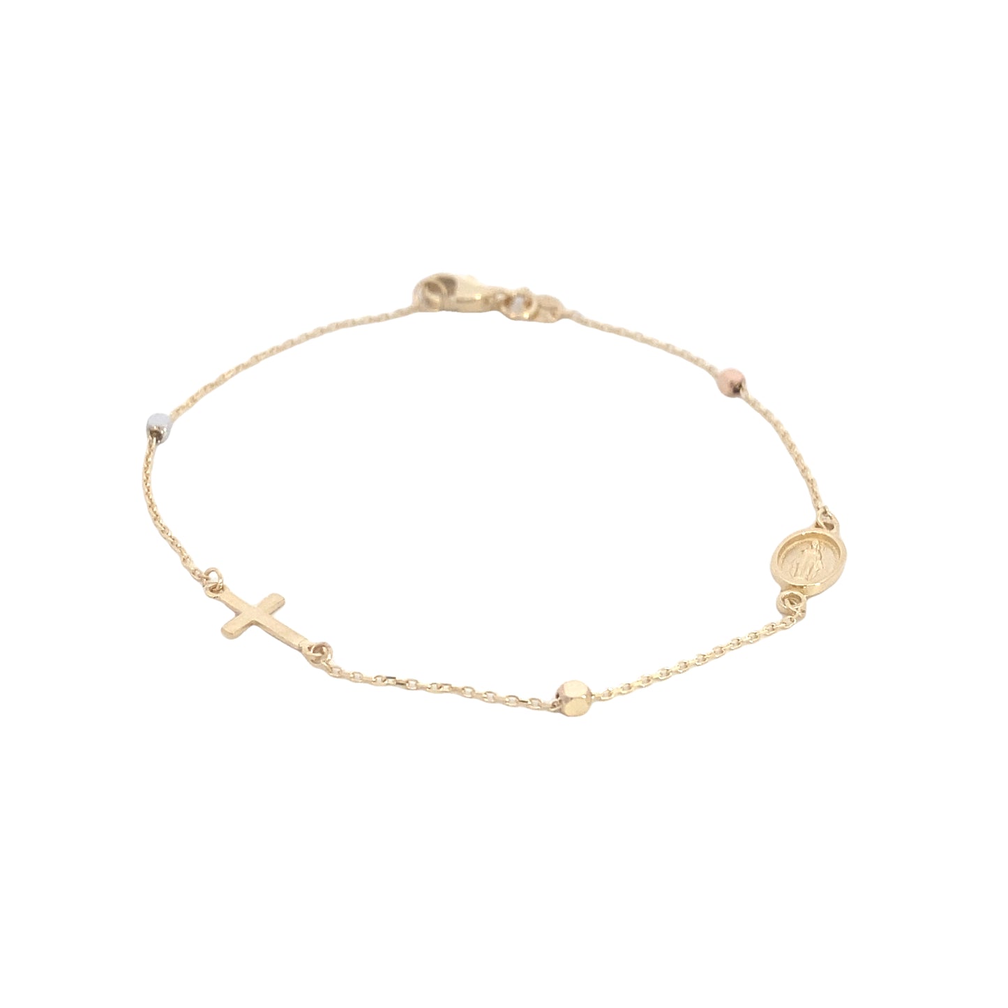 14K Gold 3/C Rosary Bracelet | Luby Gold Collection | Luby 