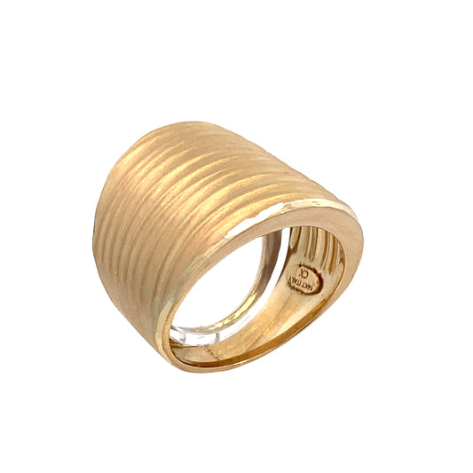 14K Gold Waves Matte Ring | Luby Gold Collection | Luby 