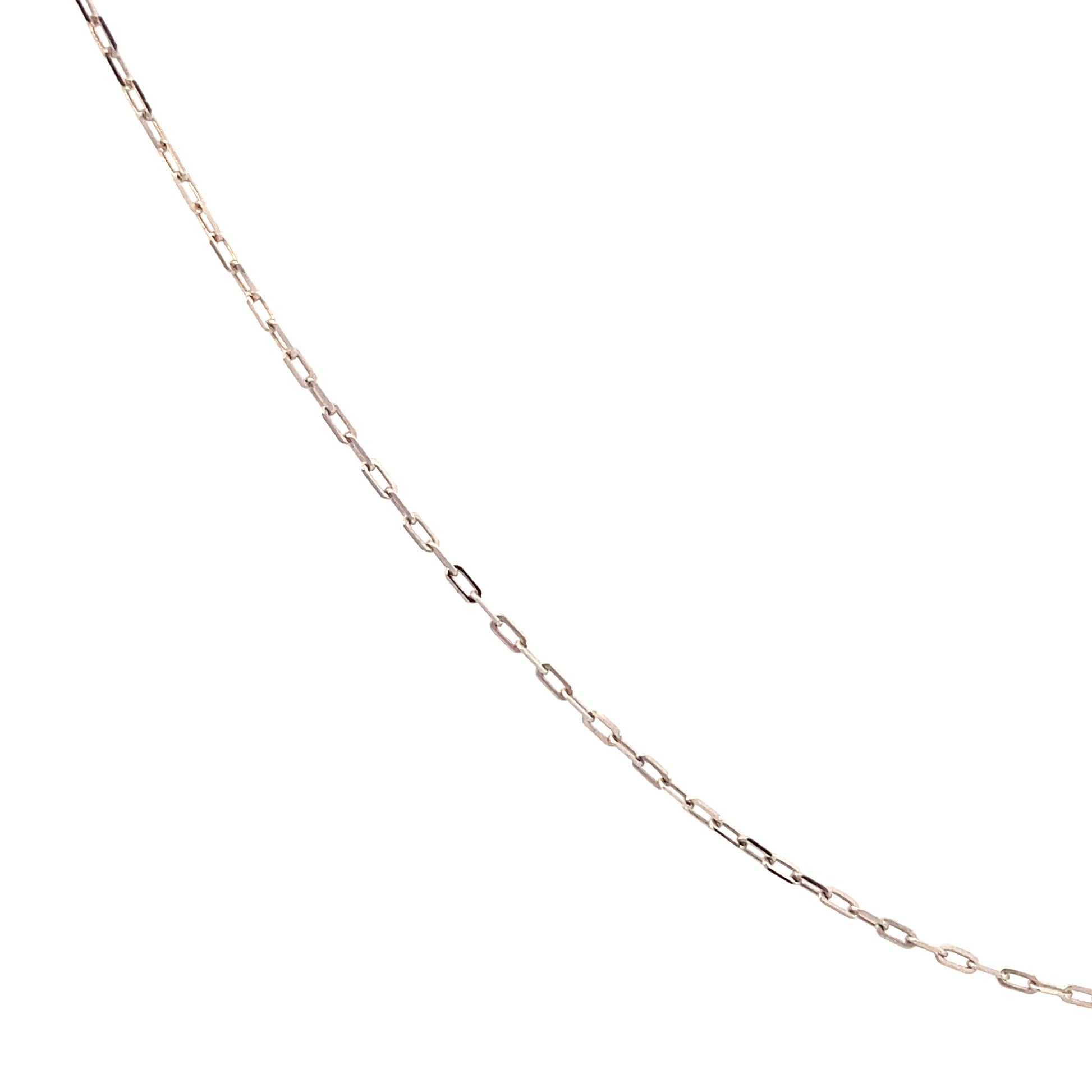 14K White Gold Paper Clip Chain | Luby Mayaguez Mall | Luby 