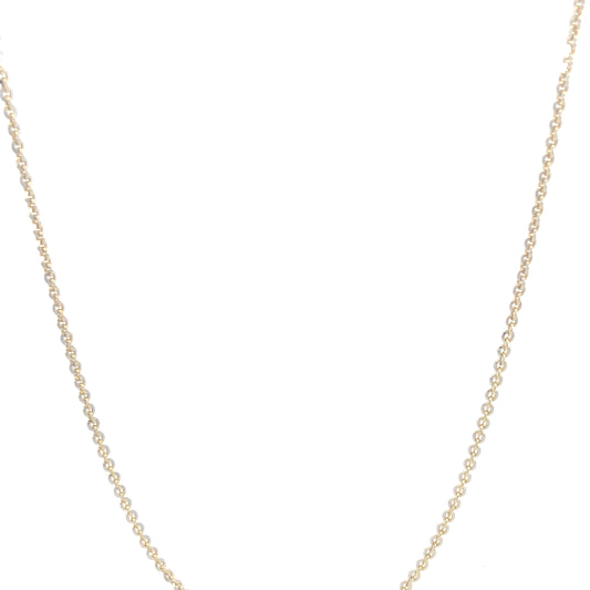 14K Gold Rolo Chain with White Pave | Luby Gold Collection | Luby 