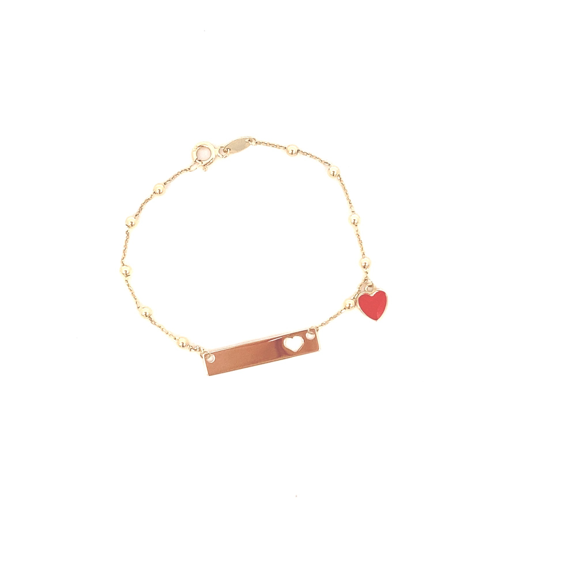 14K Gold Dots Heart Baby Bracelet | Luby Gold Collection | Luby 