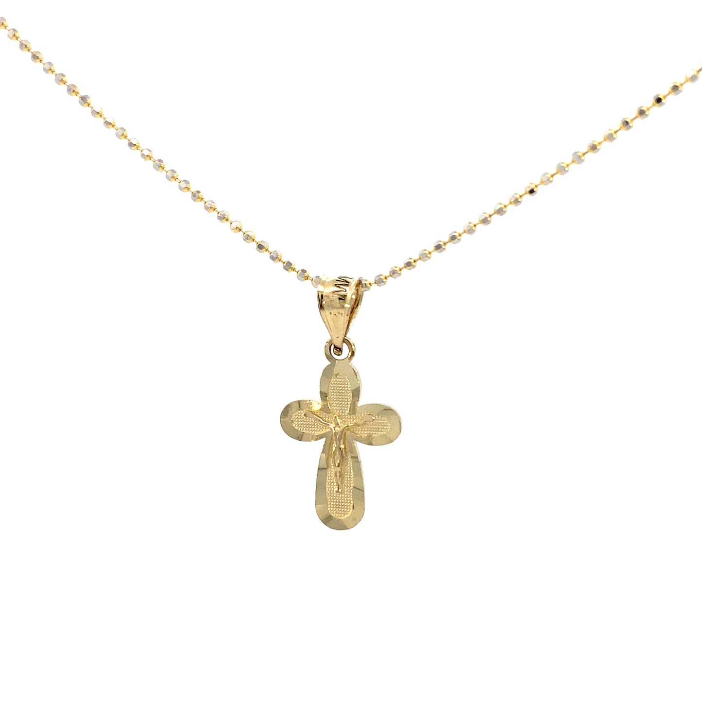 14K Gold Fancy Small Jesus Cross Pendant | Luby Gold Collection | Luby 