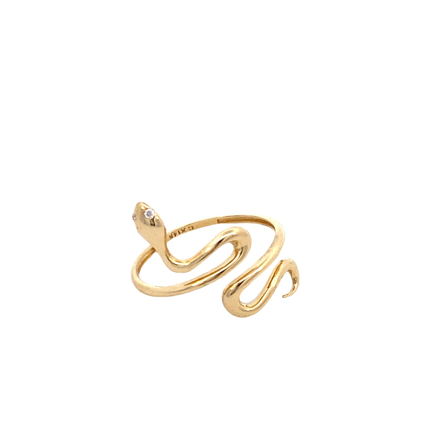 14K Gold Snake Shape Ring | Luby Gold Collection | Luby 